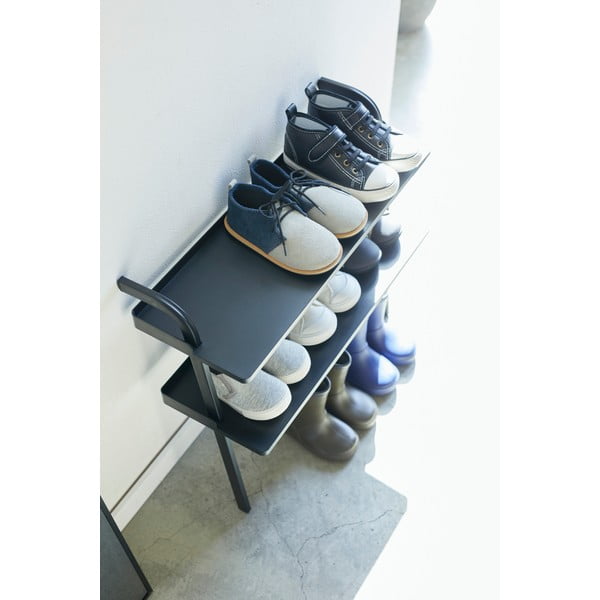 Čierny kovový detský stojan na topánky Tower – YAMAZAKI-image-3