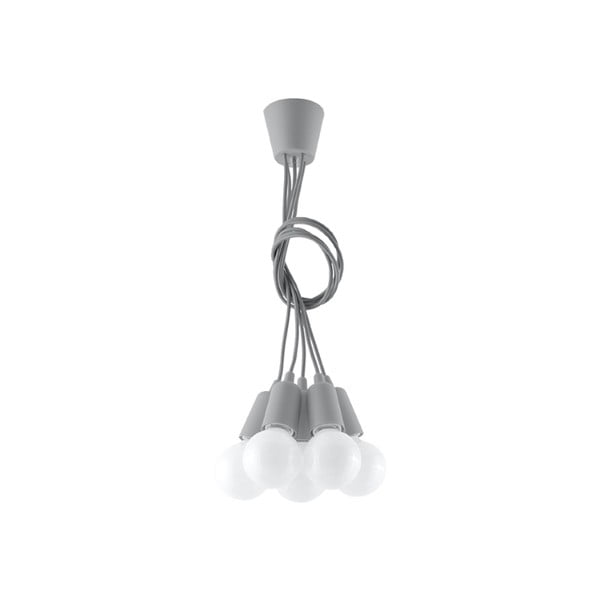 Sivé závesné svietidlo ø 25 cm Rene – Nice Lamps