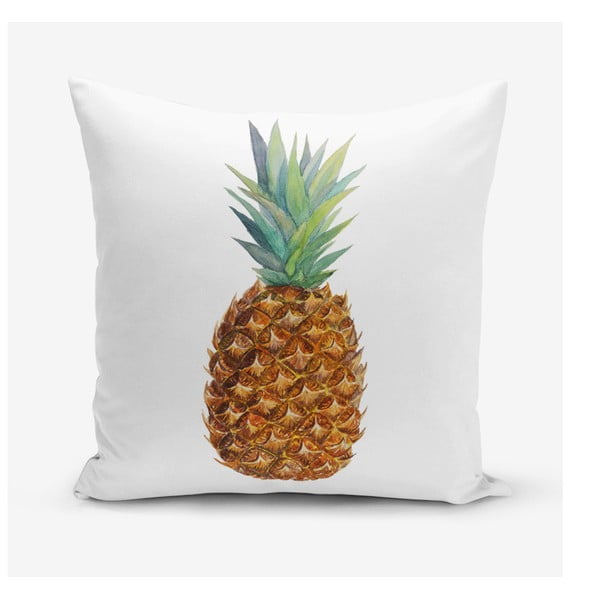 Obliečka na vankúš s prímesou bavlny s motívom ananasu Minimalist Cushion Covers Pine, 45 × 45 cm