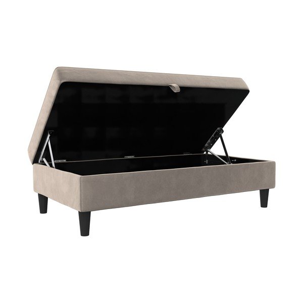 Sivá zamatová podnožka Hartford – Støraa-image-4