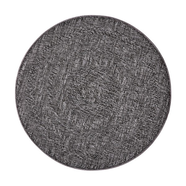 Tmavosivý vonkajší koberec NORTHRUGS Almendro, Ø 160 cm