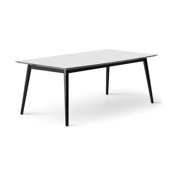 Bielo-čierny rozkladací jedálenský stôl s bielou doskou 100x210 cm Meza – Hammel Furniture