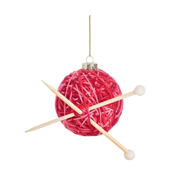 Sklenená vianočná ozdoba Knitting Ball – Sass & Belle