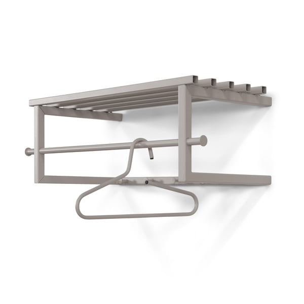 Taupe kovový nástenný vešiak s poličkou 76 cm Marco – Spinder Design
