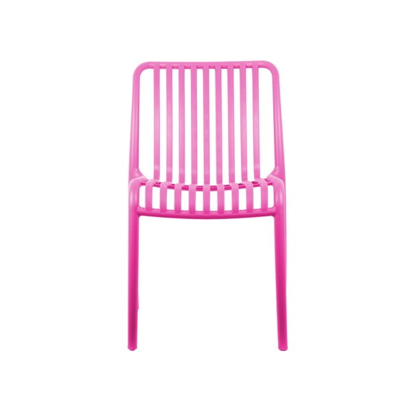 Ružová plastová jedálenská stolička Glee – Leitmotiv-image-2