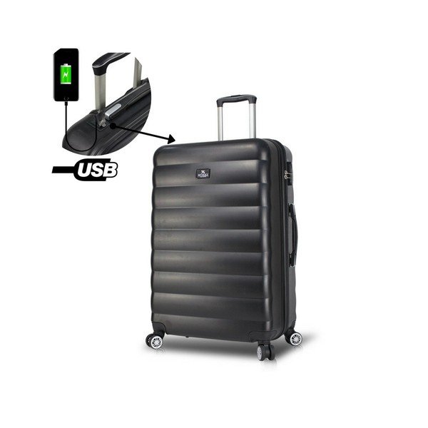 Čierny cestovný kufor na kolieskach s USB portom My Valice COLORS RESSNO Pilot Suitcase-image-1
