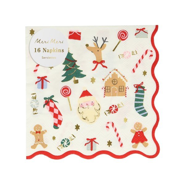 Papierové obrúsky v súprave 16 ks Jolly Christmas – Meri Meri-image-2