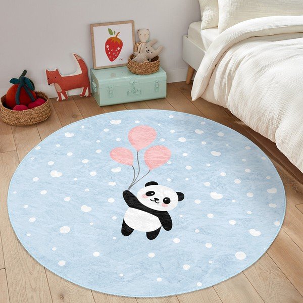 Svetlomodrý detský koberec ø 80 cm Comfort – Mila Home-image-4