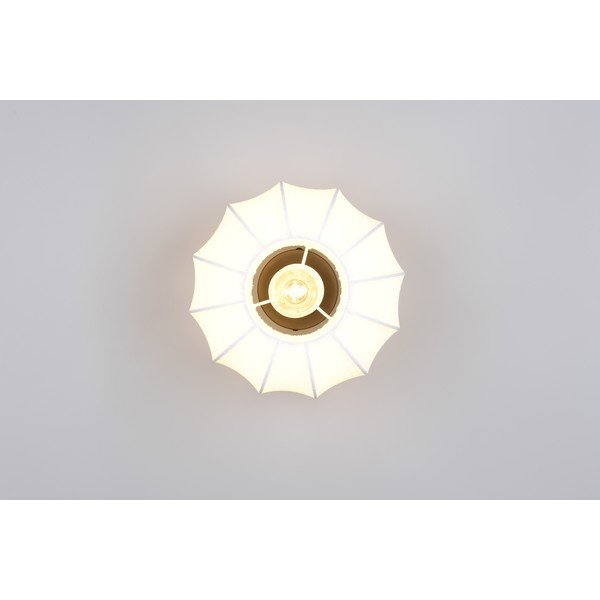 Biele kovové stropné svietidlo s textilným tienidlom ø 25 cm Madleine – Reality-image-4