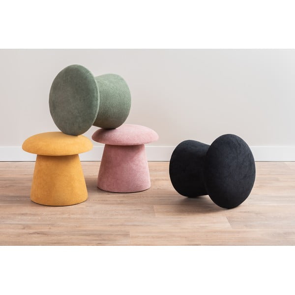 Svetloružový zamatový taburet Mushroom – Leitmotiv-image-1