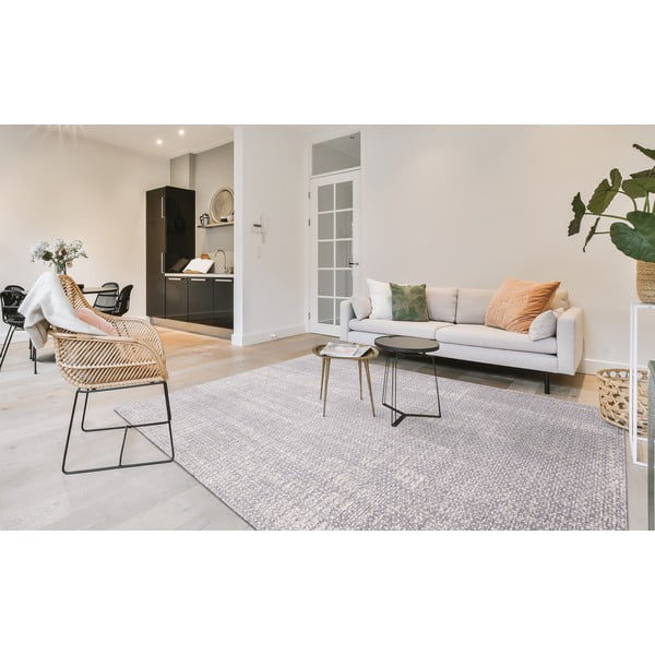 Svetlosivý vlnený koberec 133x180 cm Eden – Agnella-image-1