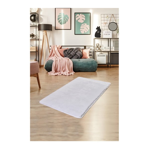 Biely koberec Milano, 120 × 70 cm