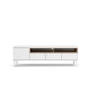 Biely TV stolík 156x48x48 cm Roomers – Tvilum