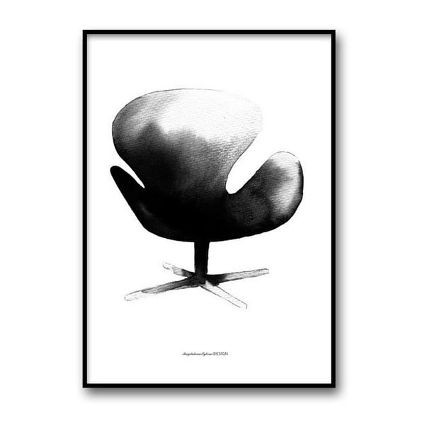 Autorský plagát Swan Chair, 50x70 cm