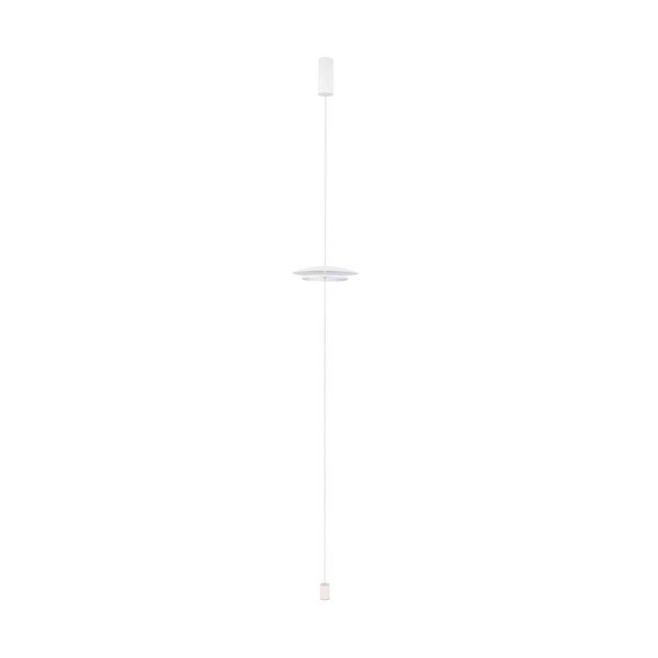Matne biela hliníková LED stojacia lampa so stmievačom (výška  330 cm) Olos – Nova Luce