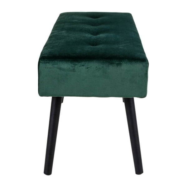 Tmavozelená čalúnená lavica so zamatovým poťahom House Nordic Skiby, 100 × 35 cm-image-1