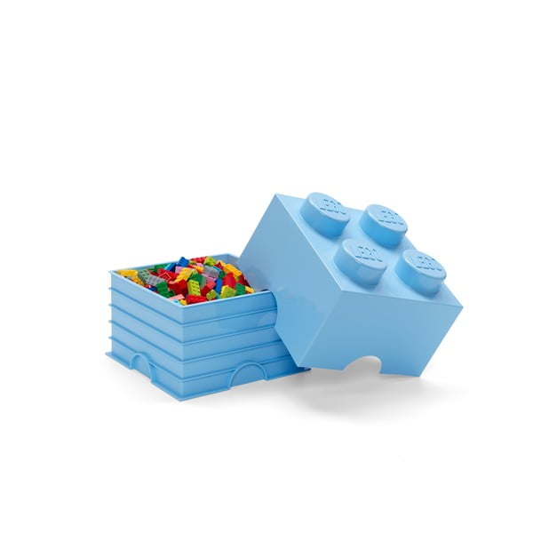 Svetlomodrý úložný box štvorec LEGO®-image-2