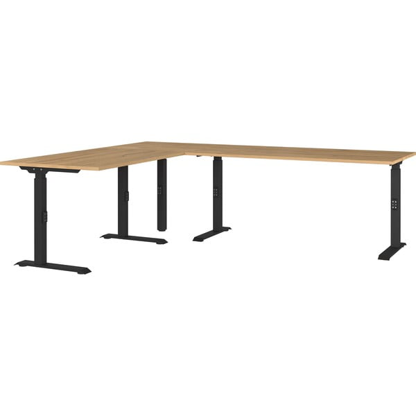 Polohovací pracovný stôl s doskou v dubovom dekore 200x240 cm Agenda – Germania