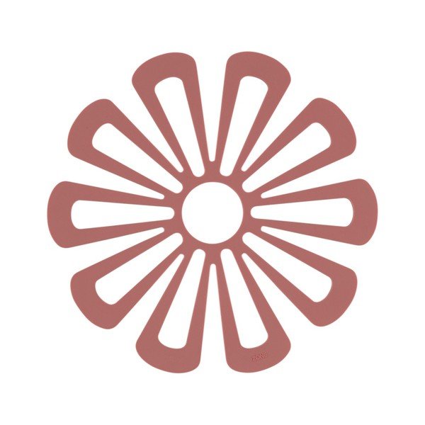 Červená silikónová podložka pod horúce nádoby Zone Flower