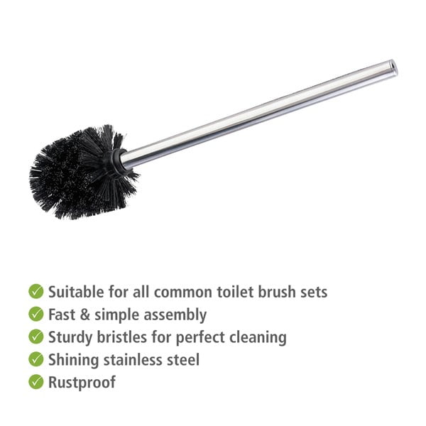 Náhradné WC kefy v súprave 4 ks z nehrdzavejúcej ocele v lesklej striebornej farbe Ø8cm – Wenko-image-2