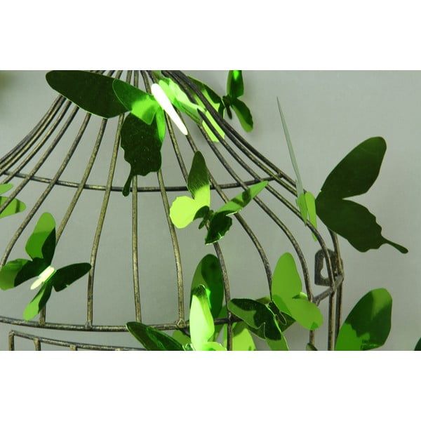 Sada 12 adhezívnych 3D samolepiek Ambiance Butterflies Green-image-3