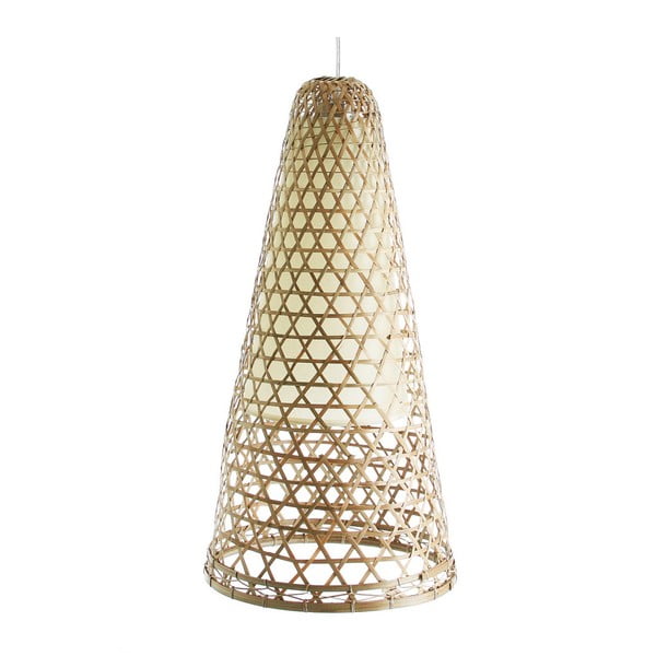 Závesné bambusové svietidlo VICAL HOME Adelia, Ø 30 cm
