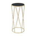 Odkladací stolík v čierno-zlatej farbe Mauro Ferretti Glam Simple, výška 75 cm