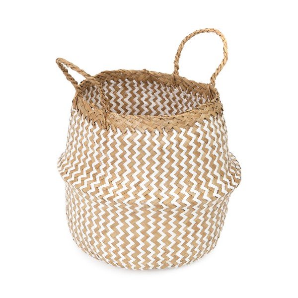 Svetlý úložný košík z morskej trávy Compactor Zic Zac, ⌀ 27 cm-image-4