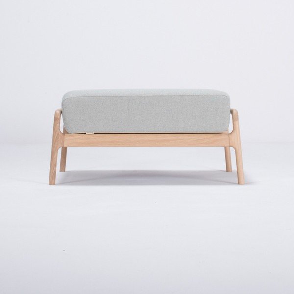 Modrosivá podnožka s konštrukciou z dubového dreva Gazzda Fawn-image-1