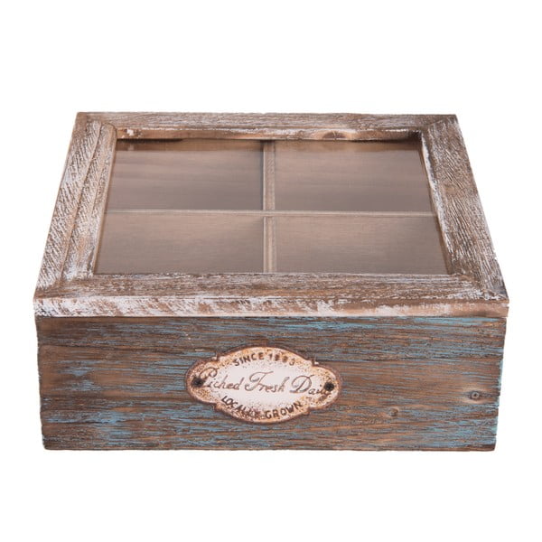 Drevený úložný box na čaj Clayre & Eef Melico