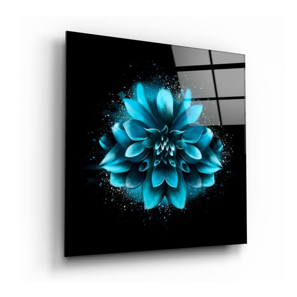 Sklenený obraz Insigne Blue Flower, 40 x 40 cm