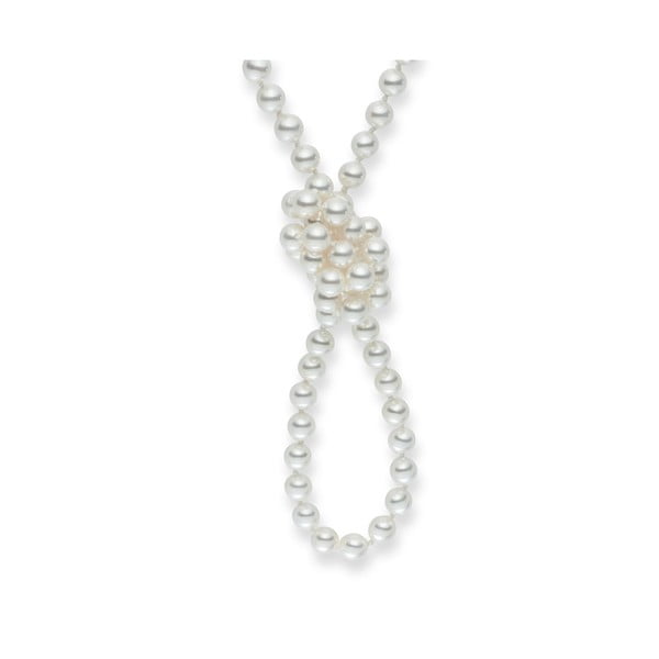 Biely perlový náhrdelník Pearls Of London, 90 cm