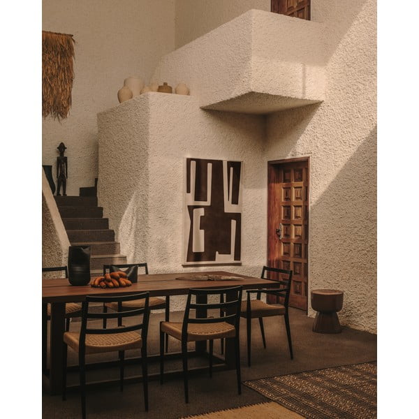 Jedálenská stolička z dubového dreva v čierno-prírodnej farbe v súprave 2 ks Analy – Kave Home-image-2