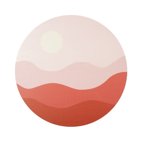 Ružovo-červený nástenný obraz PT LIVING Pink Sunset, ø 40 cm