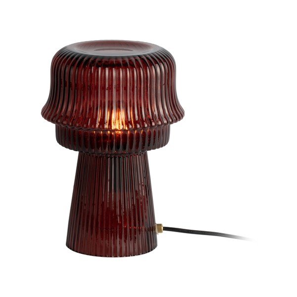 Vínovočervená sklenená stolová lampa (výška  26 cm) Cadiz – Leitmotiv-image-2