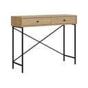 Konzolový stolík s doskou v dubovom dekore v prírodnej farbe 35x110 cm Titan – Marckeric