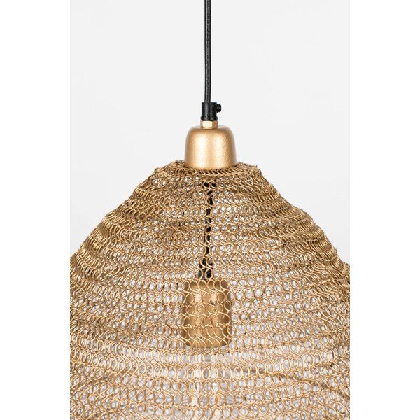Závesné svietidlo v zlatej farbe White Label Lena, ø 48 cm-image-3