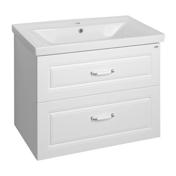 Biela závesná skrinka bez umývadla 76,5x60 cm Favolo – Sapho