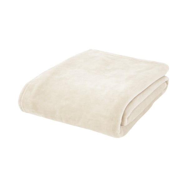 Krémová deka z mikroplyšu 130x170 cm Raschel Velvet – Catherine Lansfield