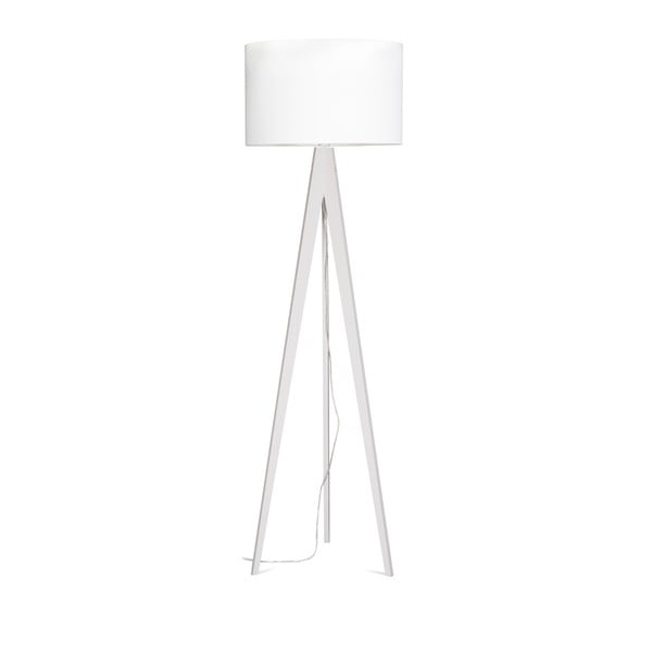 Biela stojacia lampa 4room Artist, biela breza lakovaná, 150 cm