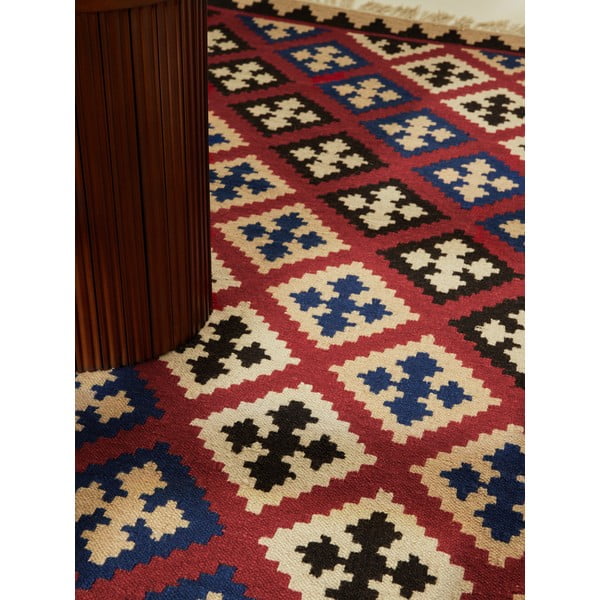 Červený obojstranný ručne tkaný vlnený koberec 120x170 cm Kamal Rami – Nouristan-image-2