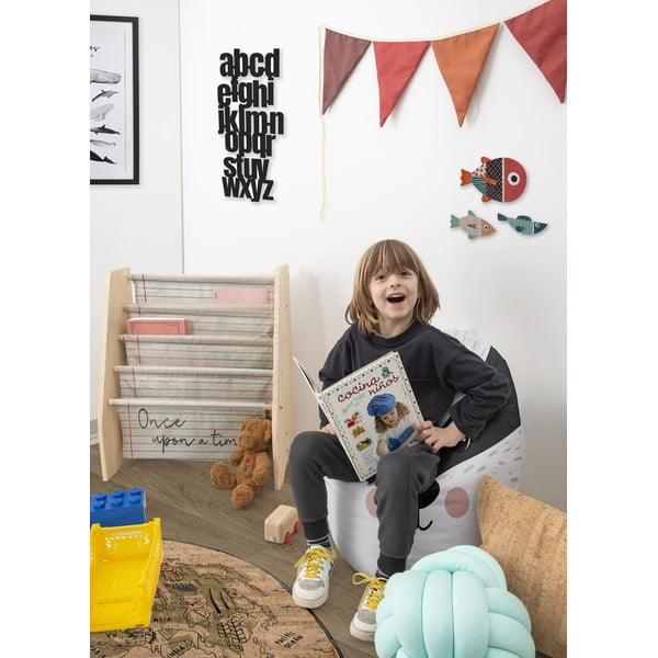 Béžová látková detská knižnica 60x70 cm Once Upon a Time - Folkifreckles-image-1