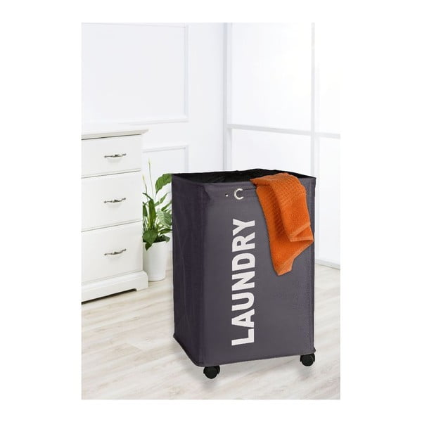 Sivý kôš na bielizeň Wenko Quadro, 79,2 l-image-1