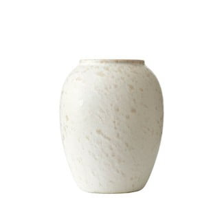 Krémovobiela kameninová váza Bitz, výška 12,5 cm