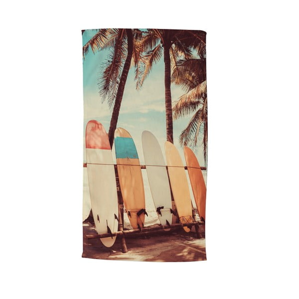 Zamatová plážová osuška 100x180 cm Vintage Surf – Good Morning