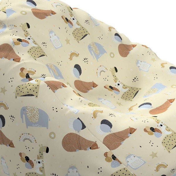 Béžový detský sedací vak Magic - Yellow Tipi-image-1