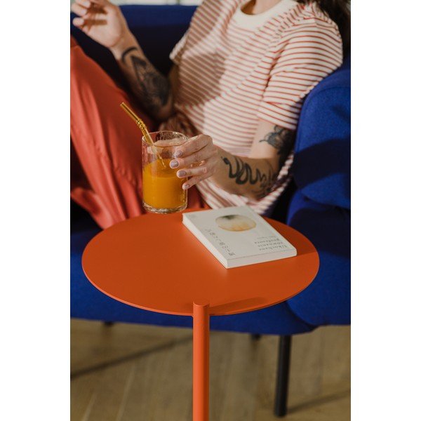 Oceľový okrúhly odkladací stolík 41x40 cm Ande – noo.ma-image-4