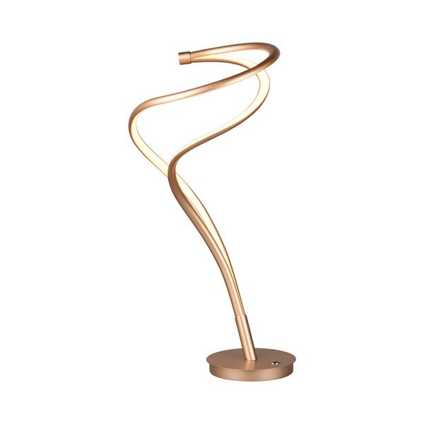 LED stolová lampa s kovovým tienidlom v zlatej farbe (výška 56 cm) Nala – Trio Select-image-3