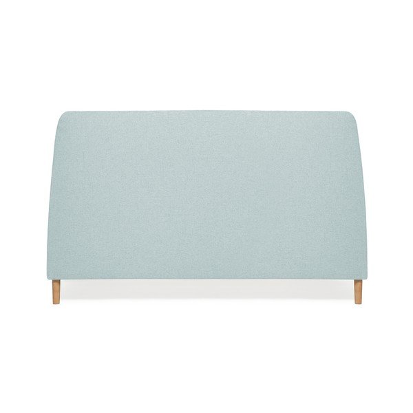 Tyrkysovomodrá dvojlôžková posteľ s drevenými nohami Vivonita Mae, 140 × 200 cm-image-4