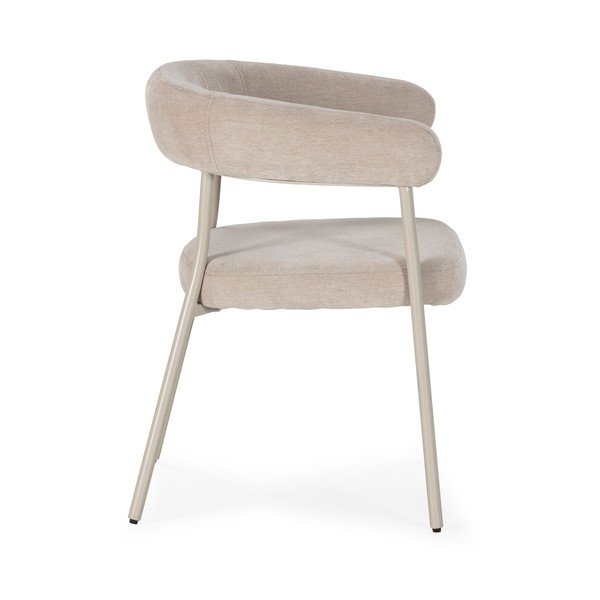 Béžové čalúnené jedálenské kreslá v súprave s podrúčkami 2 ks Yuri – MOME-image-3